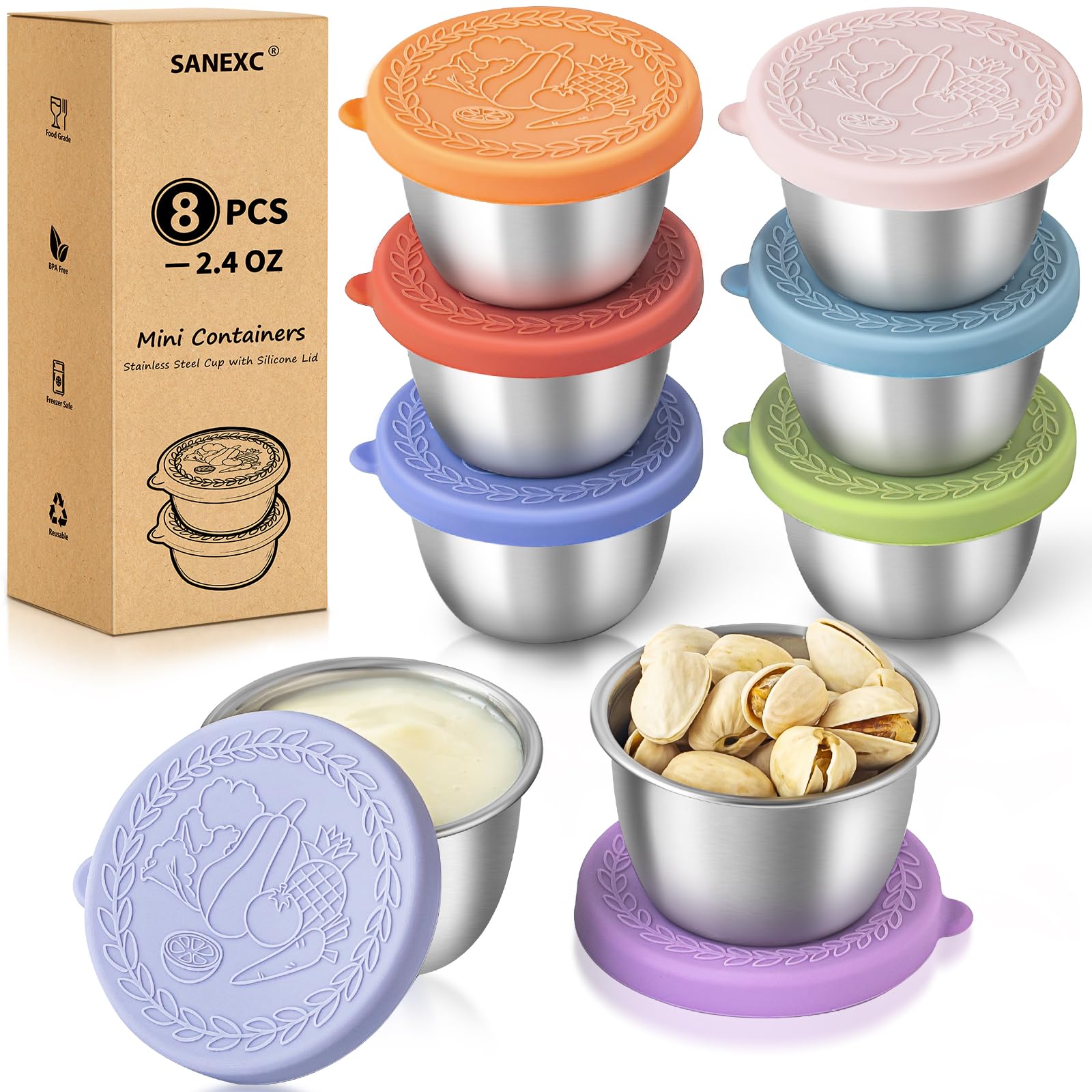 SANEXC envases para ensaladas de 2-4 oz, ideales para llevar.