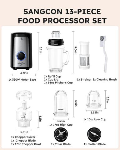 Kit Sangcon 5 en 1 incluye tazones y tapas para almacenamiento