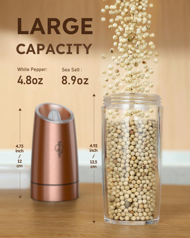 Capacidad de pimienta de Sangcon Gravity para especias aromáticas.
