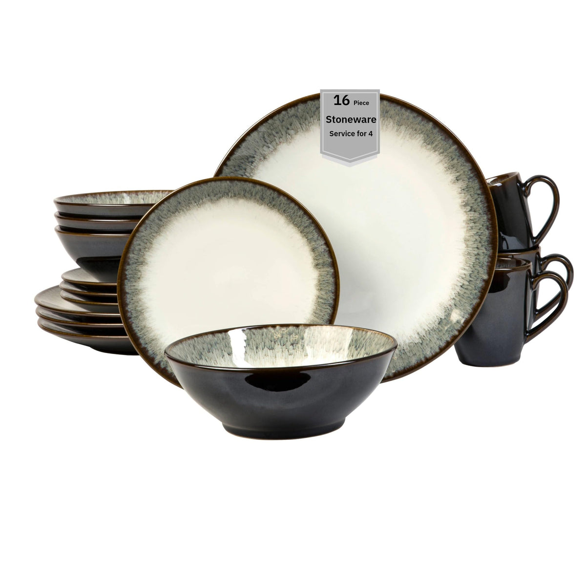 SANGO Novelle Moss plato principal con glaseado reactivo para comedor elegante