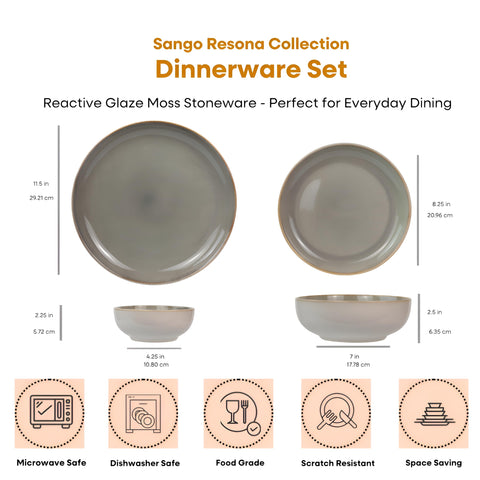 SANGO Resona Moss plato ensalada de 8,25 pulgadas: combina con decoraciones modernas.