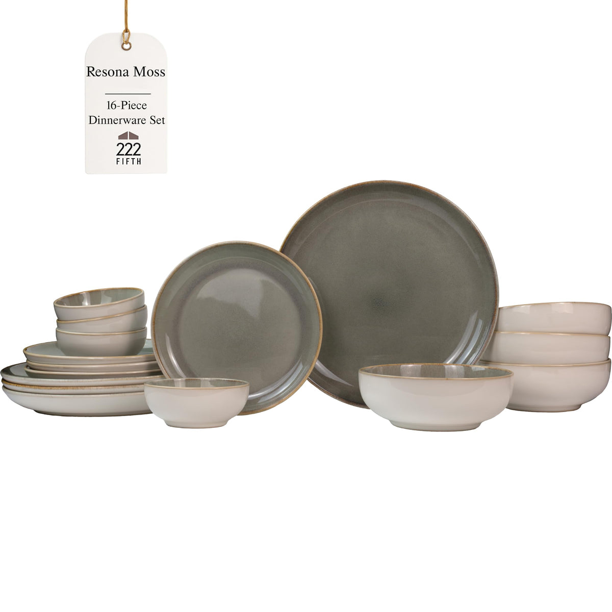 SANGO Resona Moss plato principal de 11,5 pulgadas: color esmeralda para comidas elegantes.