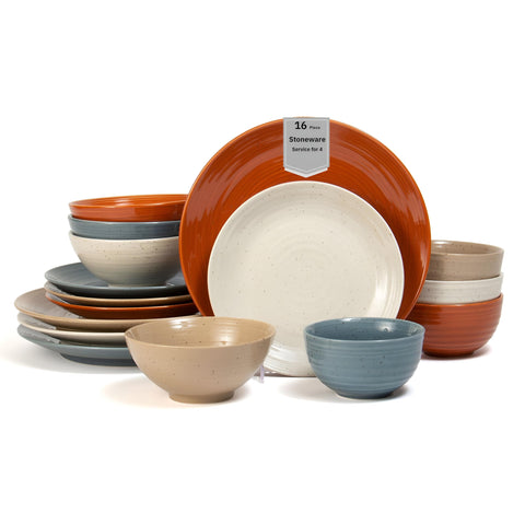Sango Siterra plato principal de 10,75 pulgadas para comidas diarias con estilo artesanal.