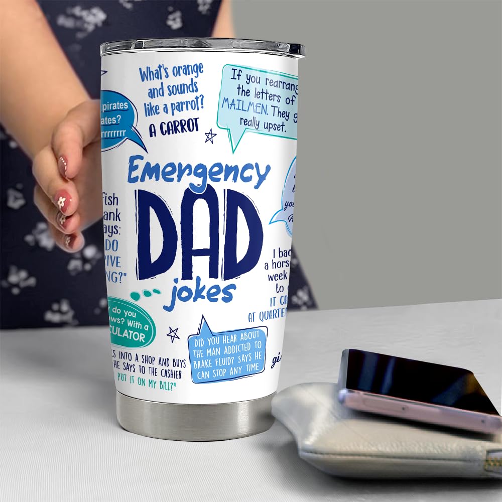 SANDJEST Tumbler para papá 20oz, ideal para portabilidad: cabe en portavasos.