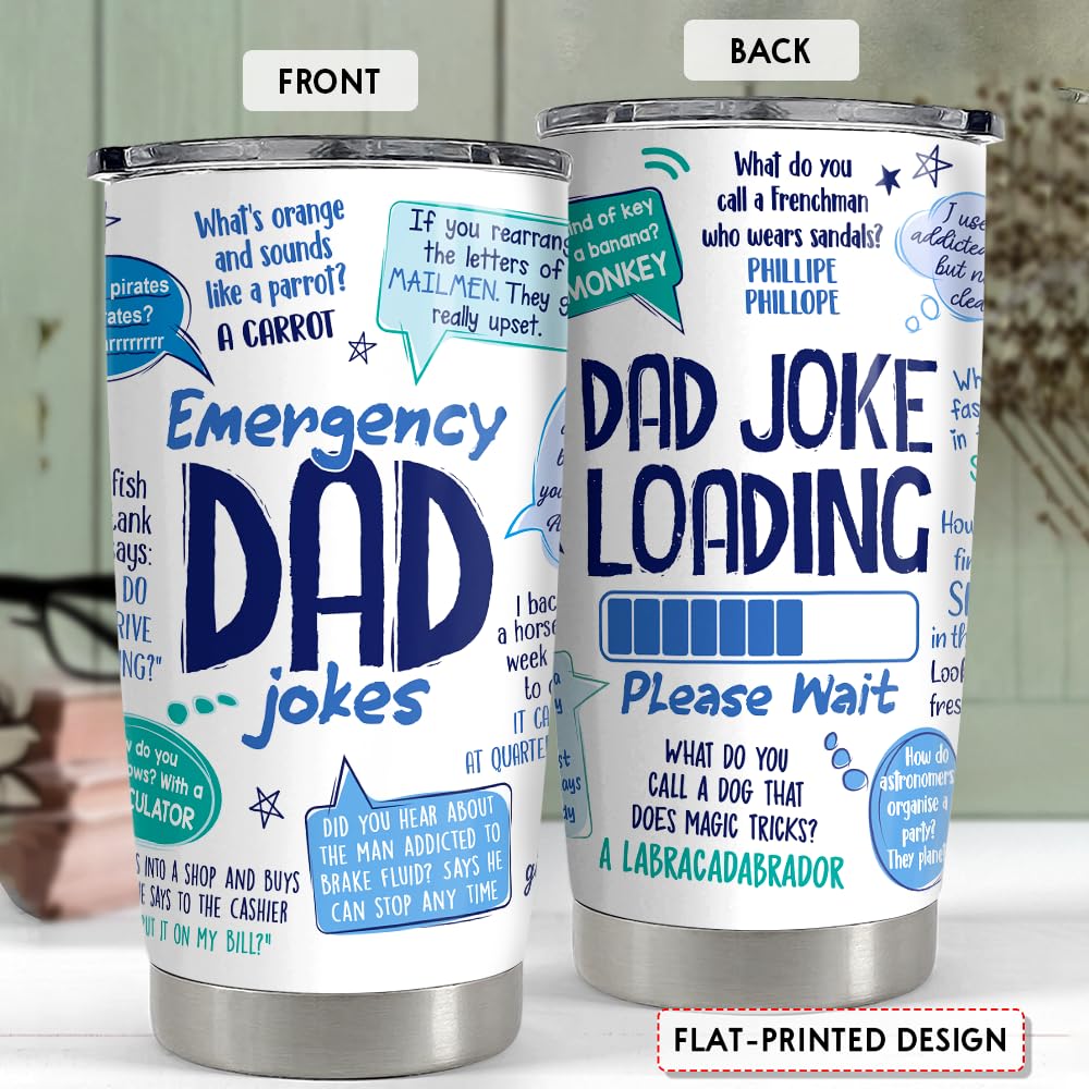 SANDJEST Tumbler para papá 20oz, tapa en primer plano: cierre seguro para viajes.