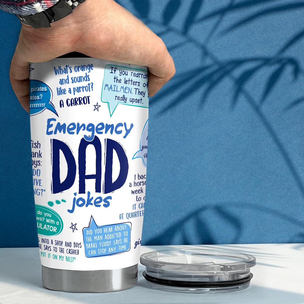 SANDJEST Tumbler para papá 20oz, uso oficina exterior: portátil para cualquier entorno.