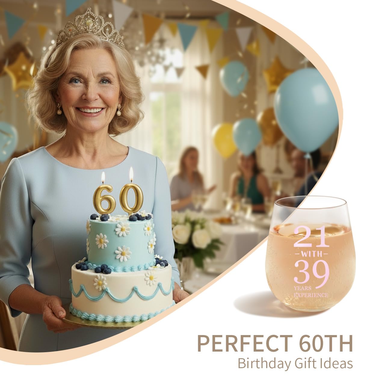 Regalo 60 años para mujer de sanjiayishui con humor y significado