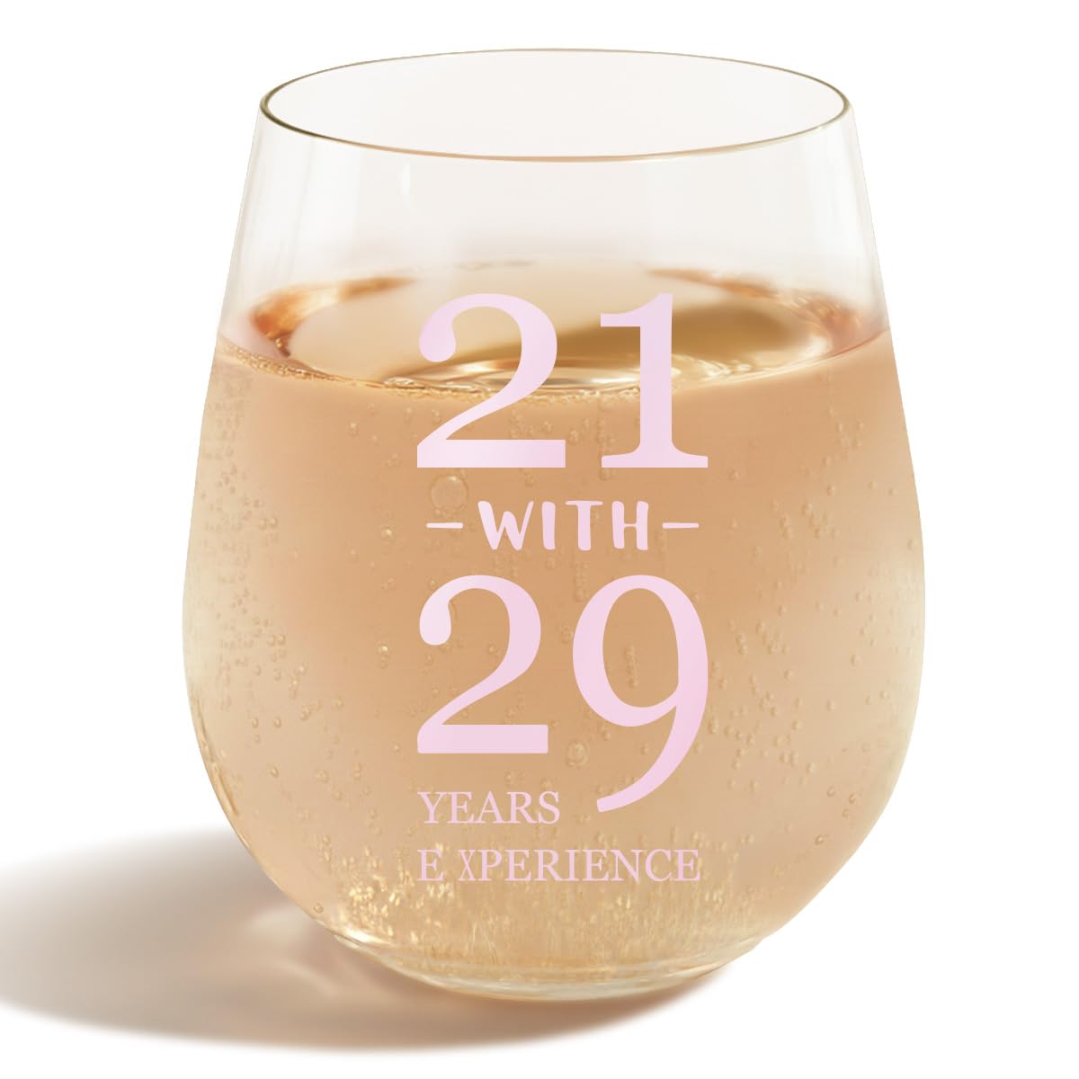 Vaso de vino Sanjiayishui con frase divertida para 50 años.
