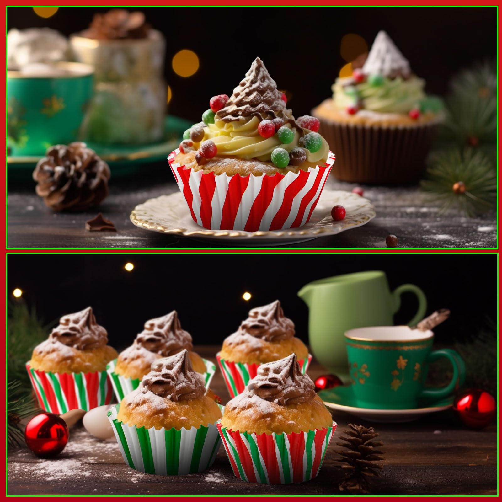 SANNIX liners para muffins con 9 diseños, aportan variedad y color a la mesa