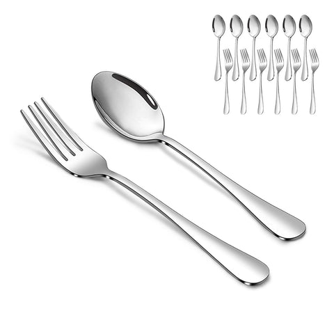 SANTUO cucharas de 6 piezas con mango ergonómico para comodidad diaria.