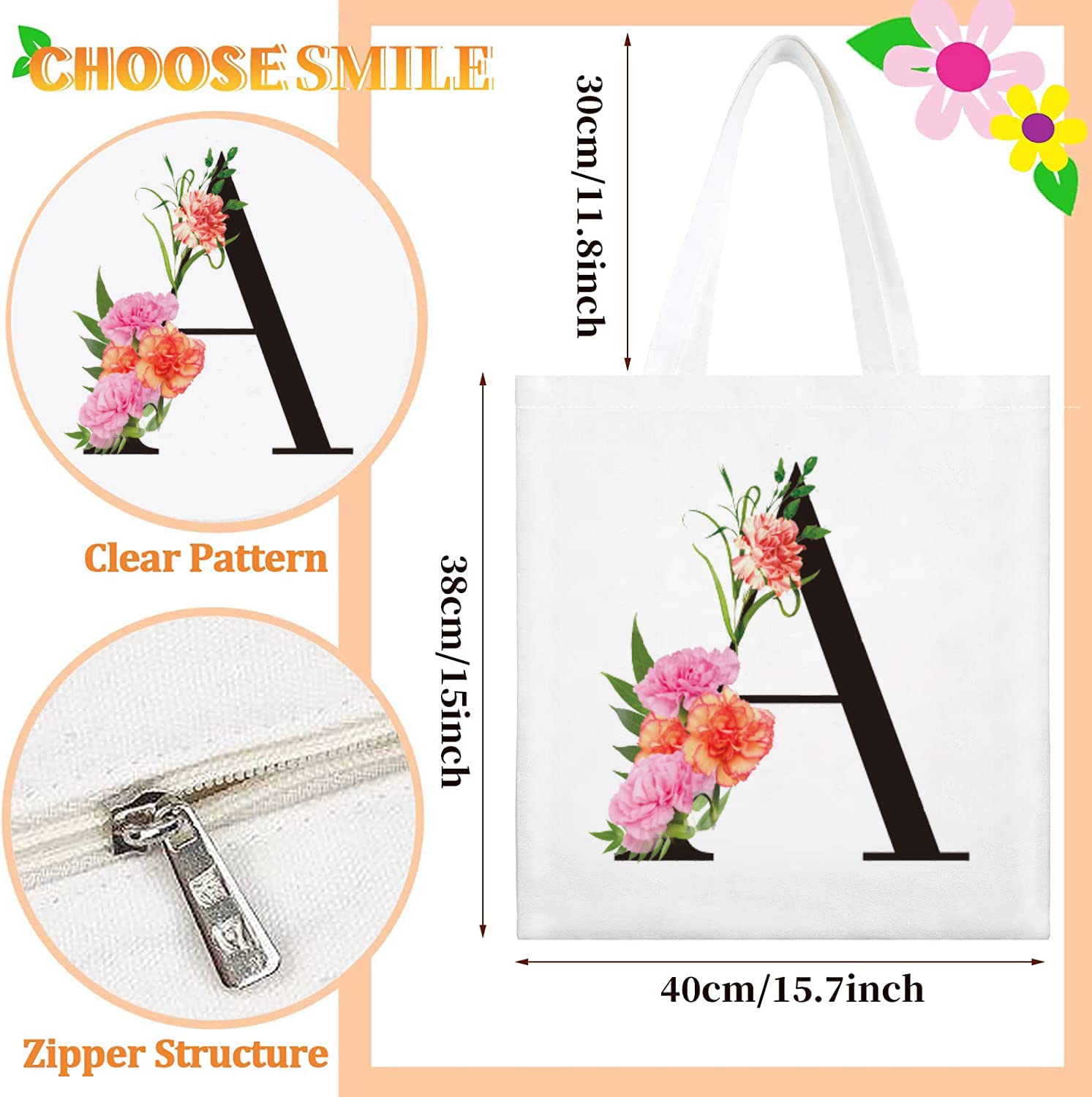 Sanuurfky tote floral monograma aporta estilo en eventos
