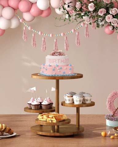 Exhibición de postres en mesa con SANYOUNG para un toque elegante