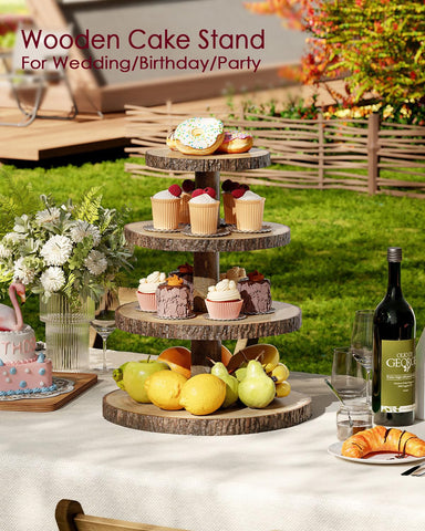 SANYOUNG vista frontal bandeja cupcakes, acabado barnizado y resistente a manchas.