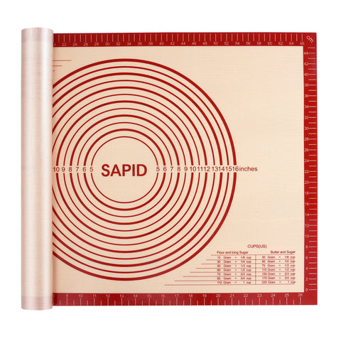 SAPID Mat de hornear silicona gruesa ofrece mayor estabilidad al amasar masa.