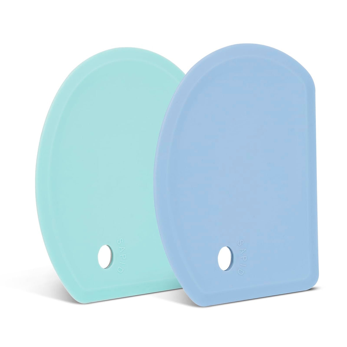 SAPID raspador de masa de silicona con núcleo de acero azul; ideal para mezclar sin rayar.