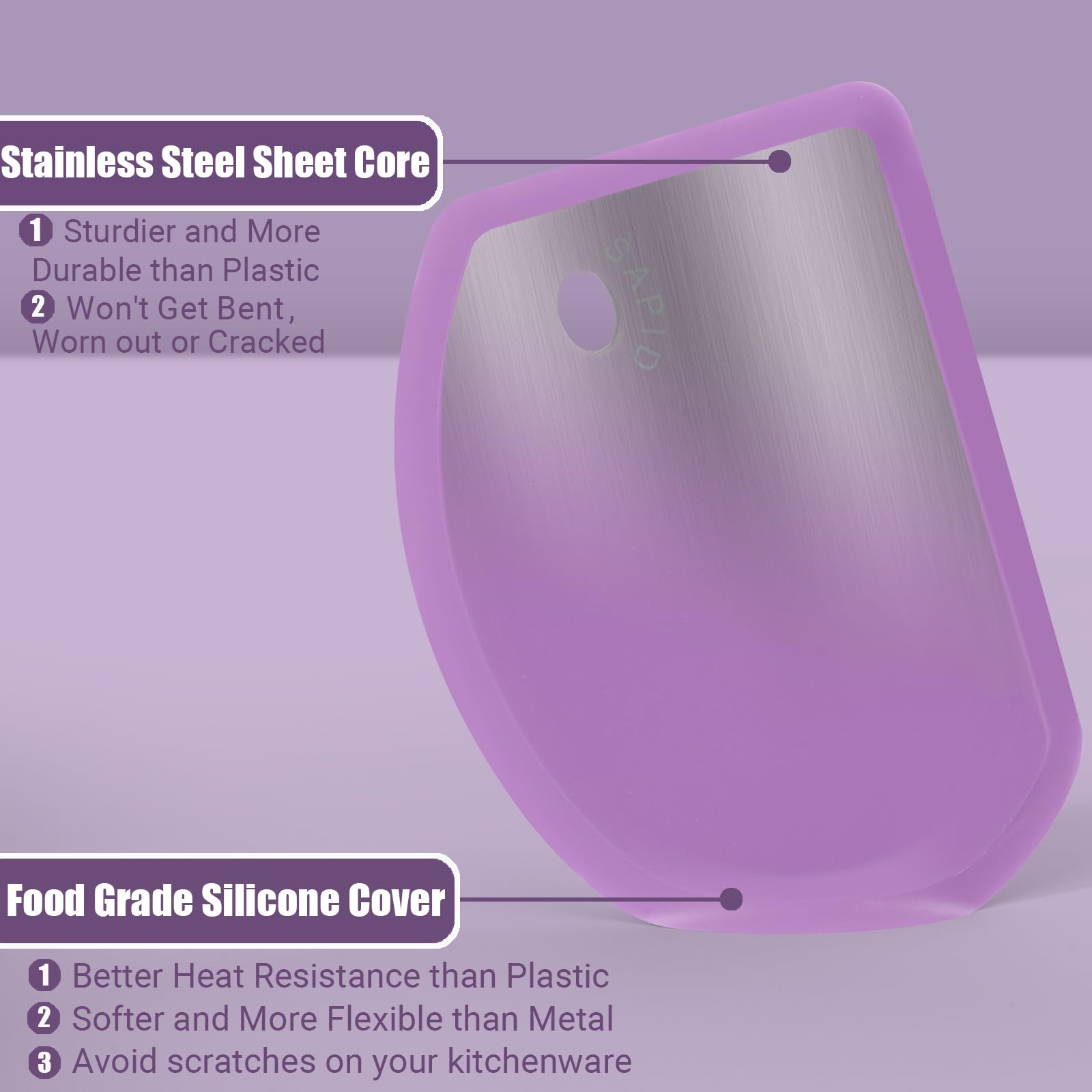 Sapid textura de silicona flexible que facilita limpieza y agarre