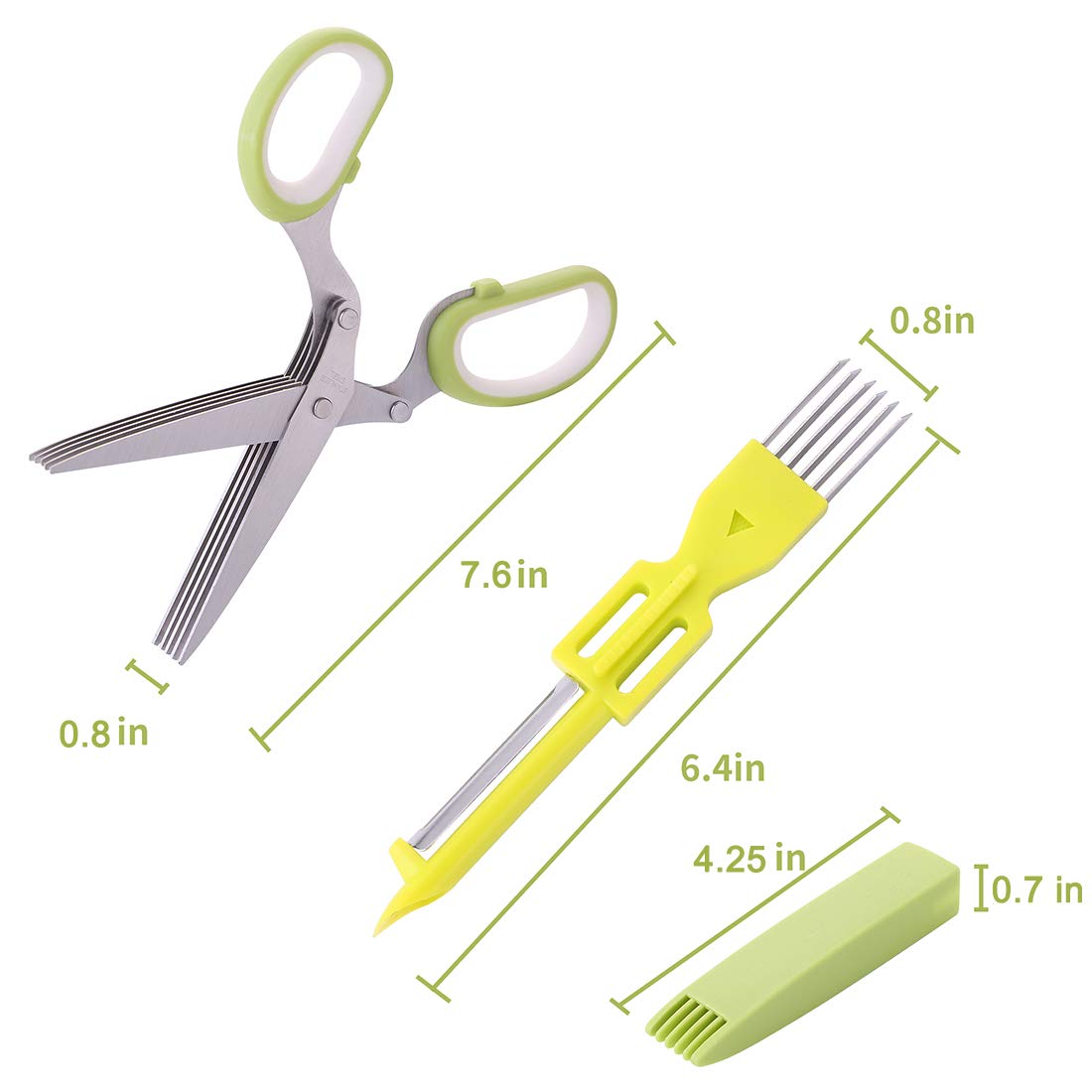 Conjunto SASACIA de tijeras verdes con empaque listo para comprar