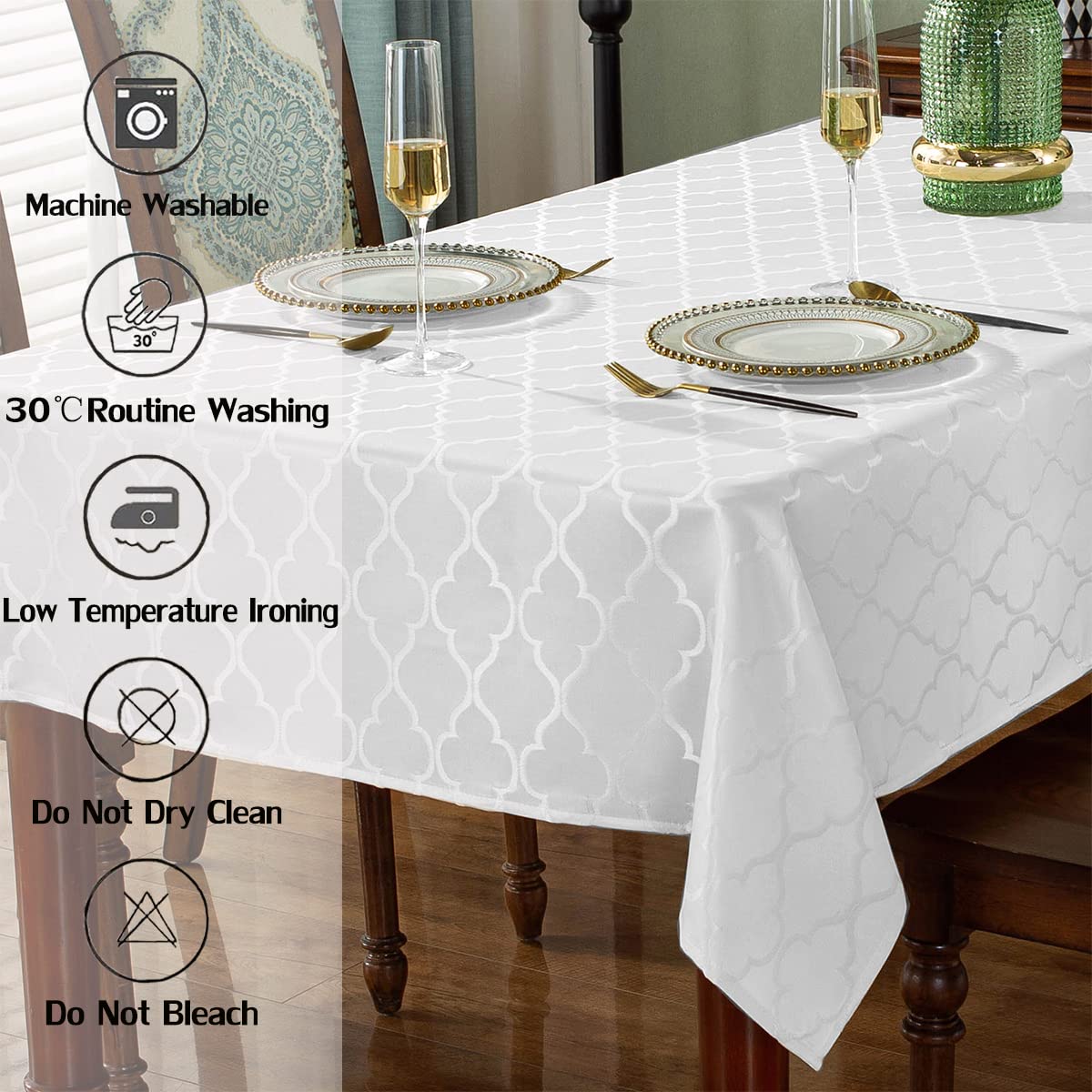 SASTYBALE funda de mesa con diseño jacquard elegante para ocasiones especiales.