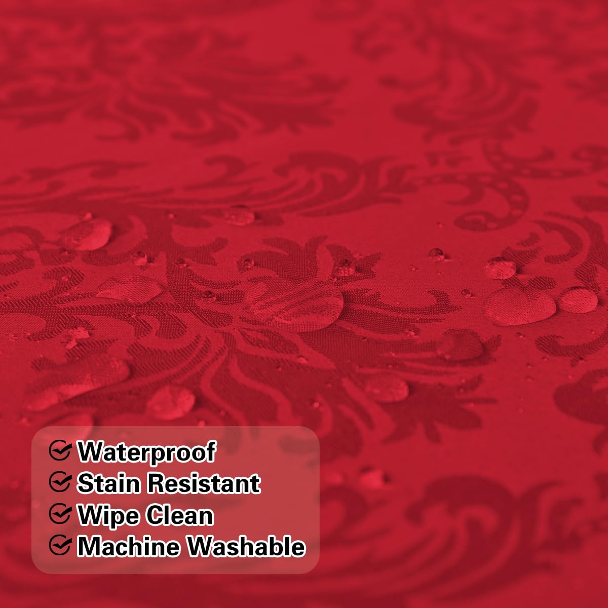 Mantel antiarrugas de jacquard SASTYBALE para mesas festivas.
