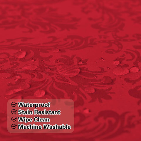 Mantel antiarrugas de jacquard SASTYBALE para mesas festivas.