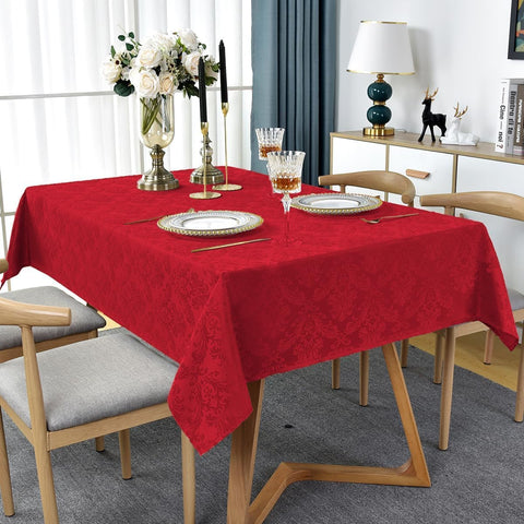 Mantel damasc floral de SASTYBALE, ideal para cenas festivas en 52x70.