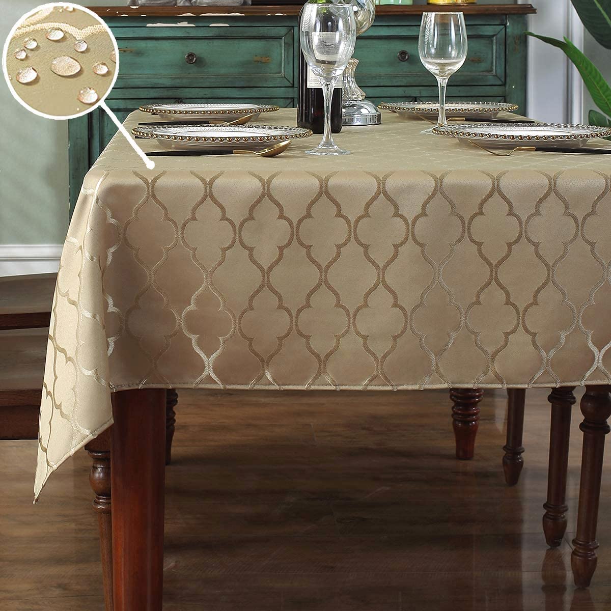 Mantel SASTYBALE jacquard damasceno rectangular protege la mesa con elegancia