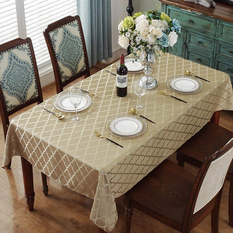 Mantel jacquard con patrón floral SASTYBALE añade lujo discreto al comedor