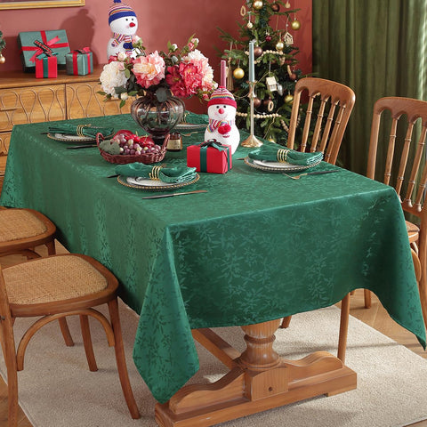 Mantel de lujo para comedor SASTYBALE, perfecto para cenas navideñas.