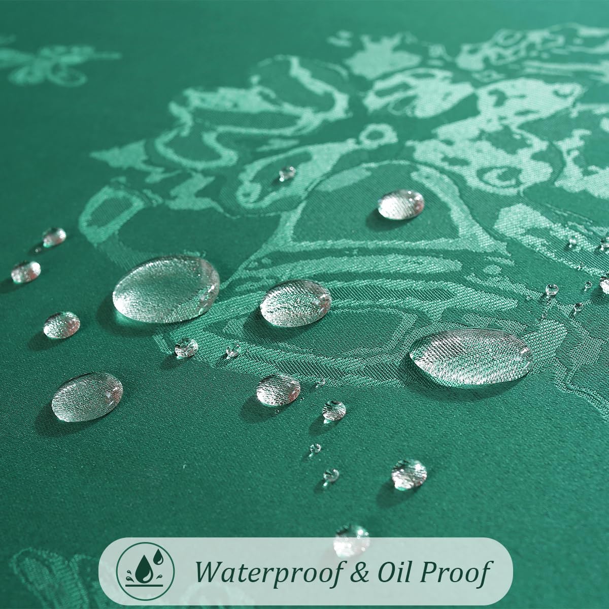 Mantel SASTYBALE verde resistente a agua y aceite para derrames.