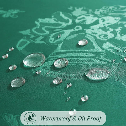 Mantel SASTYBALE verde resistente a agua y aceite para derrames.
