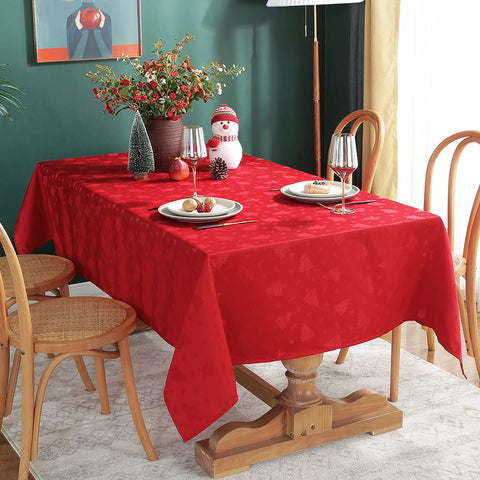 Mantel SASTYBALE navidad rectangular con árboles, protege la mesa y crea ambiente festivo