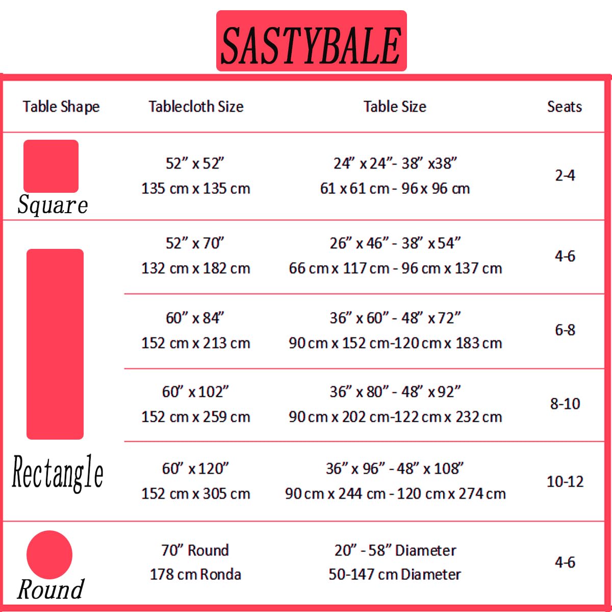 Mantel SASTYBALE para mesa rectangular: protege superficies con estilo.