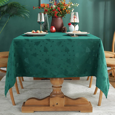 Mantel SASTYBALE resistente a salpicaduras, protege la mesa durante comidas navideñas.