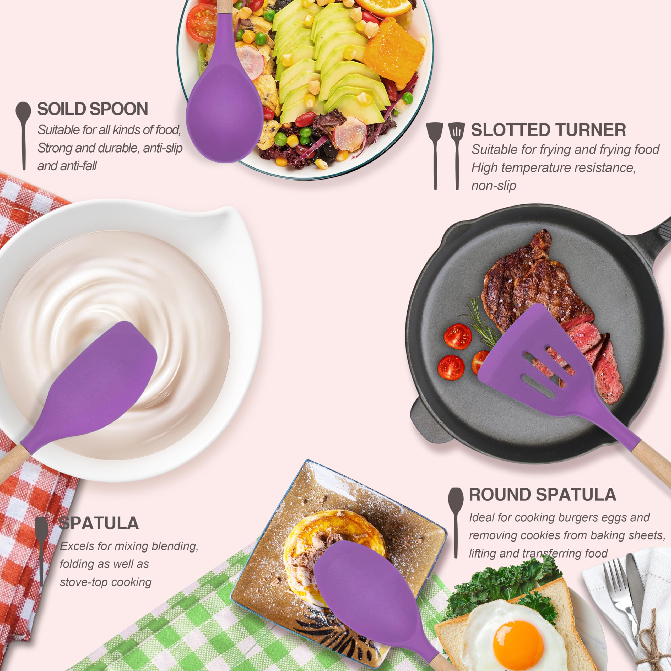 Satax silicona libre de BPA, cocina segura y duradera.