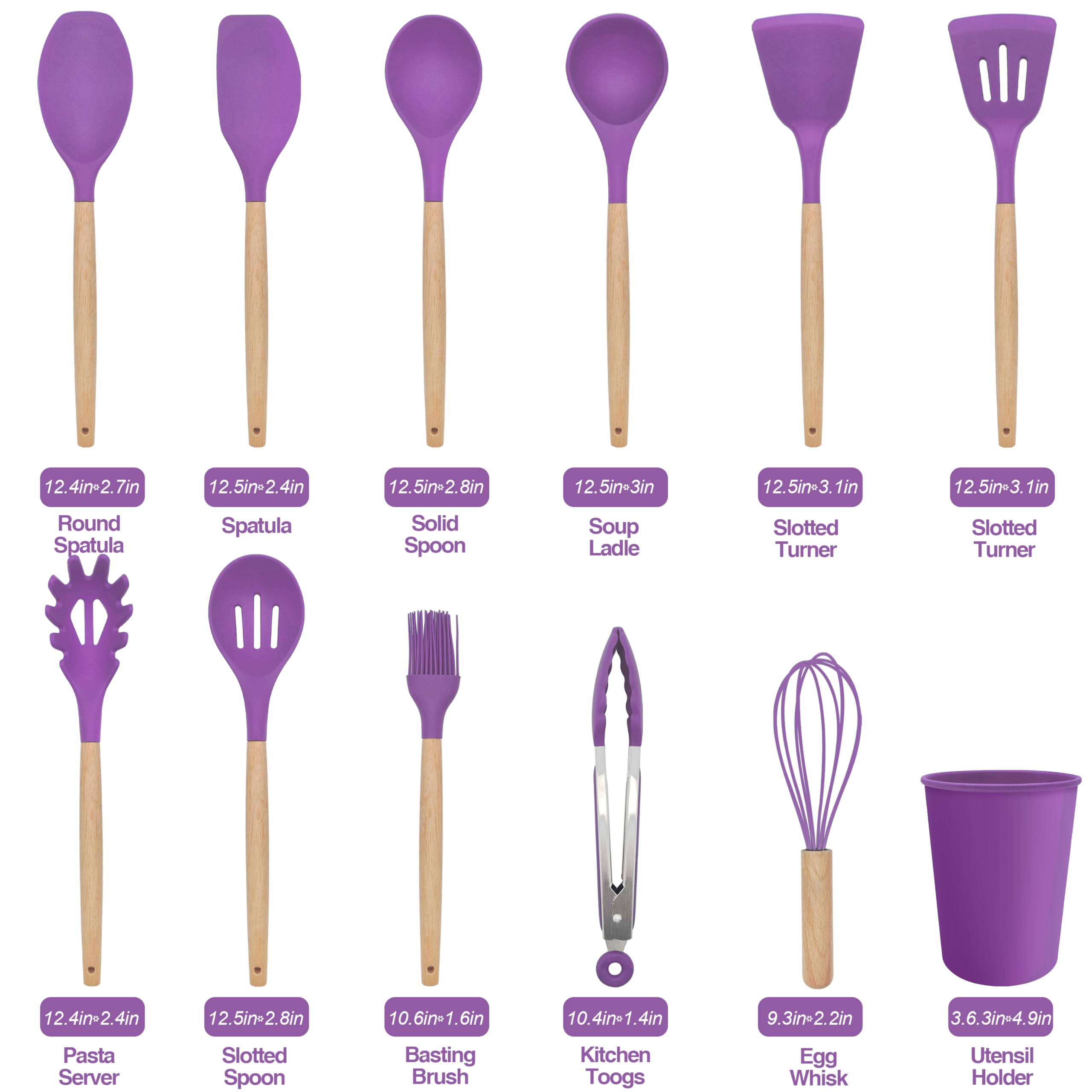 Satax utensilios de silicona, resistentes al calor y sin olores, ideales para cocinar.