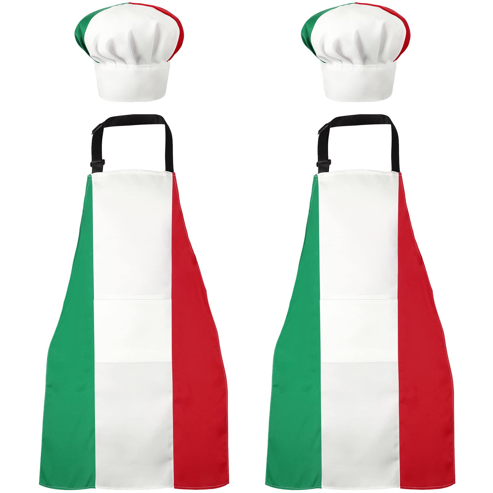 SATINIOR delantal italiano con bandera Italia y bolsillo para utensilios