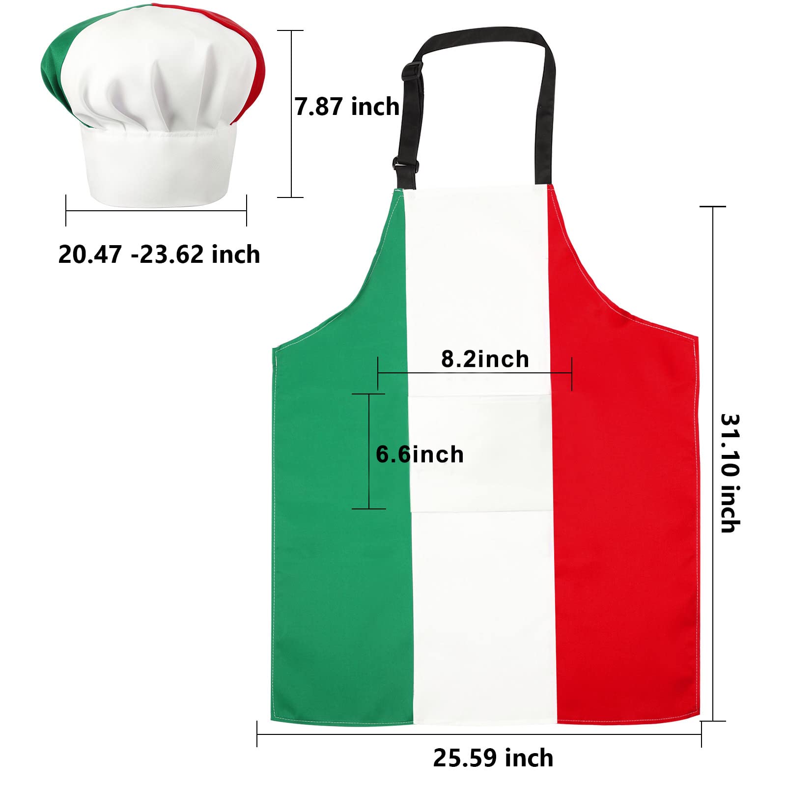 SATINIOR gorro chef italiano, ajuste cómodo para cocineros