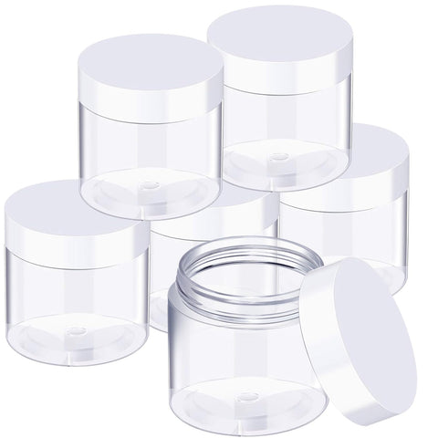 SATINIOR jarras de plástico transparentes para cosméticos, fácil identificación del contenido.