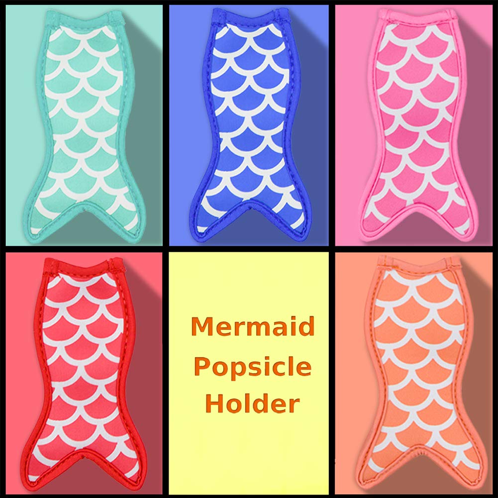 Fundas Satomoto para paleta sirena azul, evita derretimiento y quemaduras en dedos.