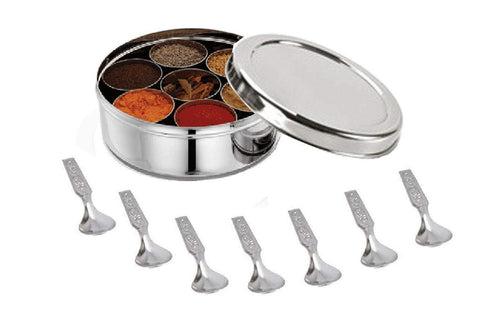 Caja de especias de acero inoxidable Satre sin tapa, diseño elegante para la mesa