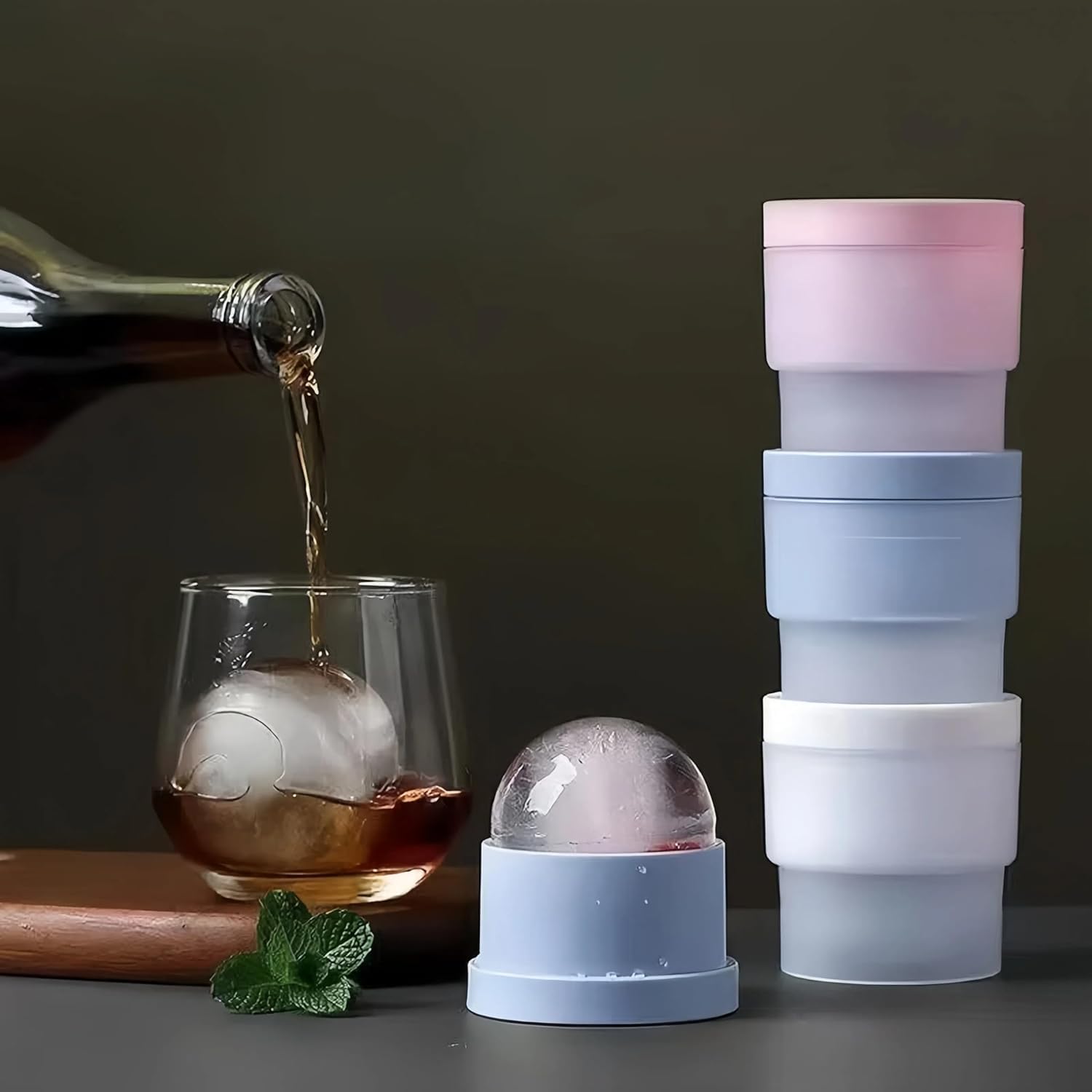 Sawjay moldes de esferas de hielo: 7 cm para cubos grandes.