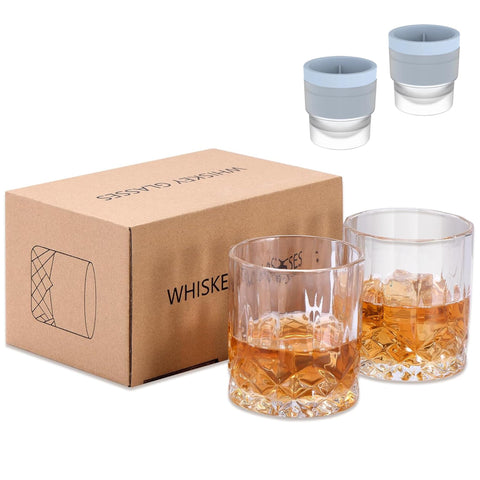 Sawjay vasos whisky premium: conjunto de 4, ideal para degustación en casa.