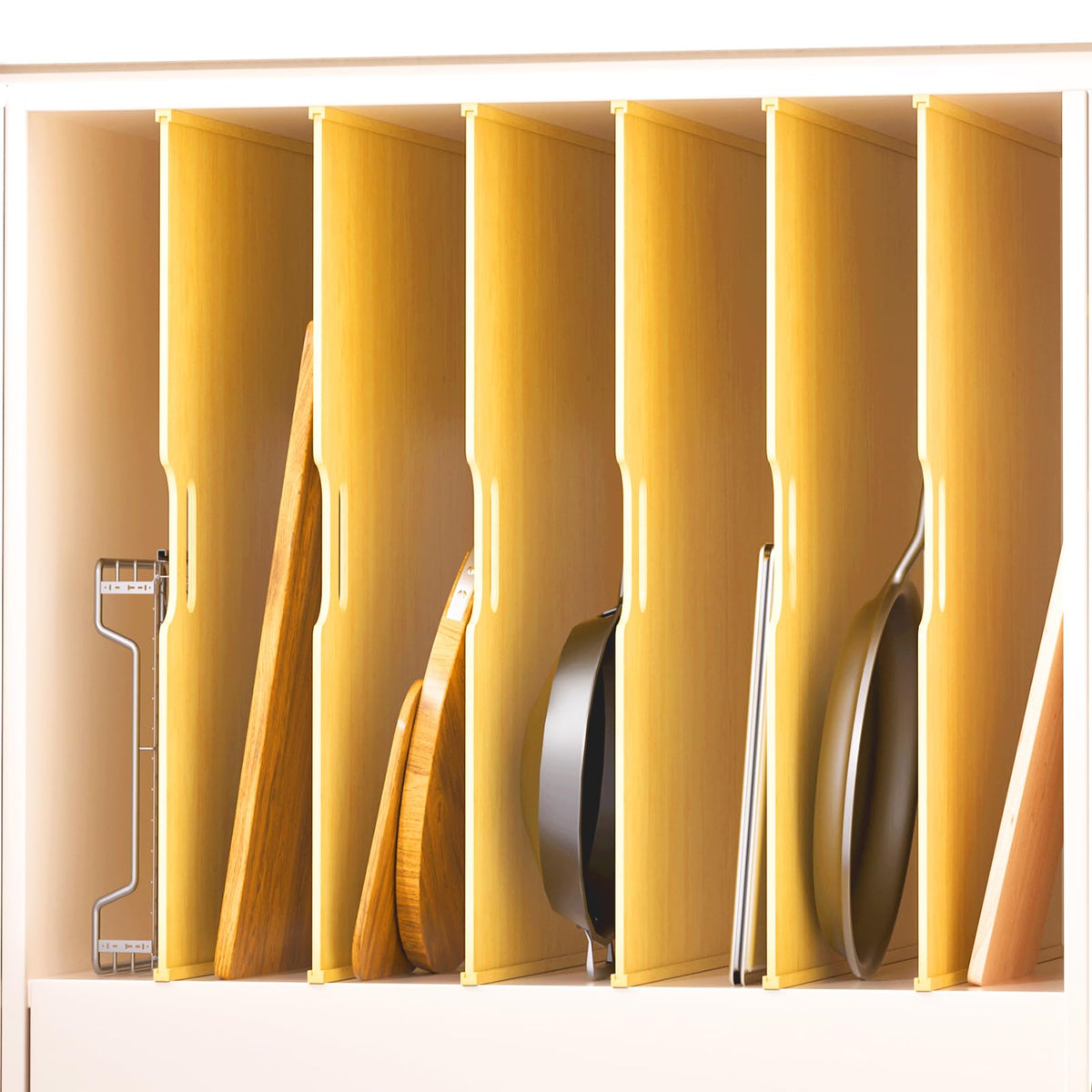 Sawjut divisores de madera para armario, 6 piezas, ideal para ordenar utensilios.