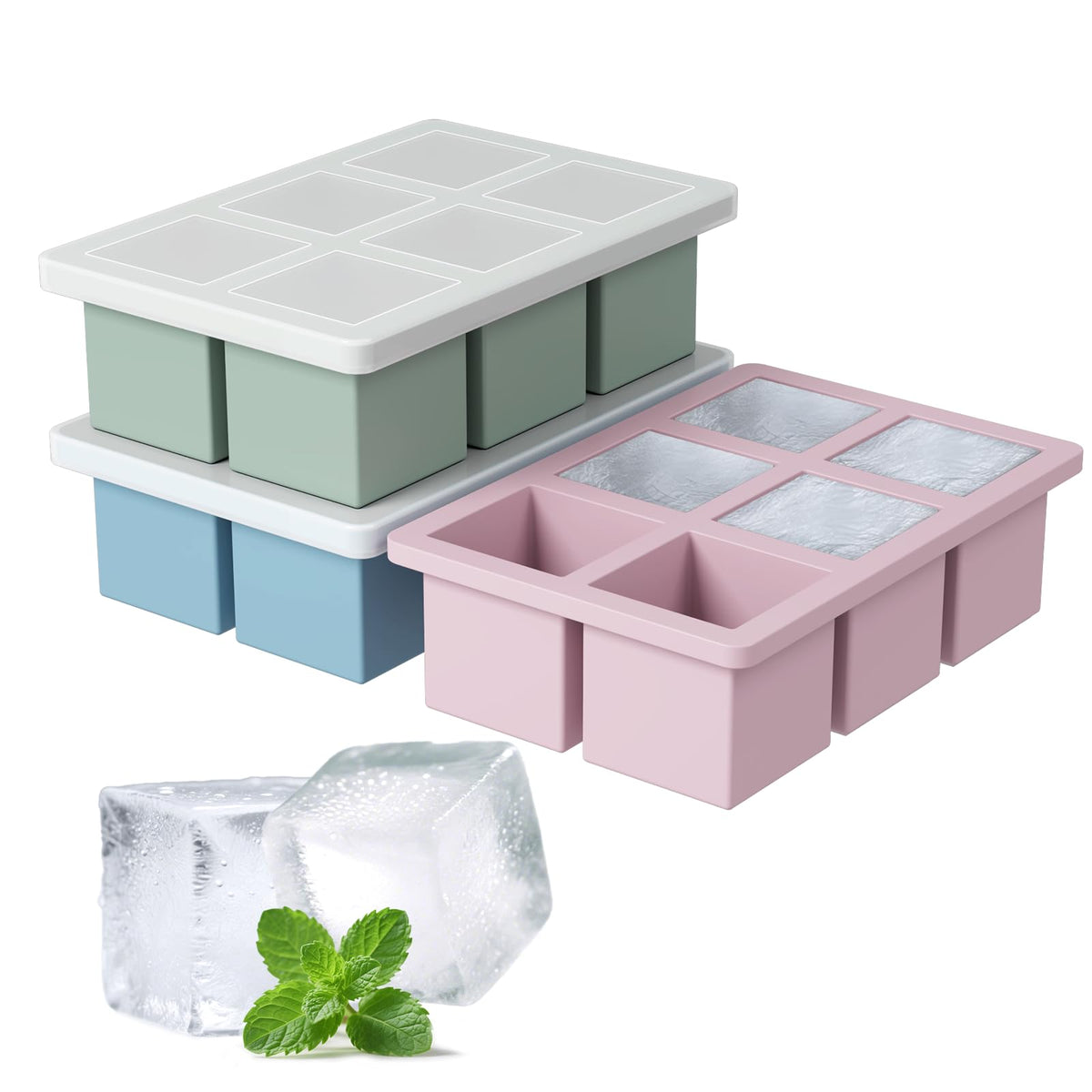 SAWNZC bandeja grande con cubos de 1-9 pulgadas para whisky y cócteles