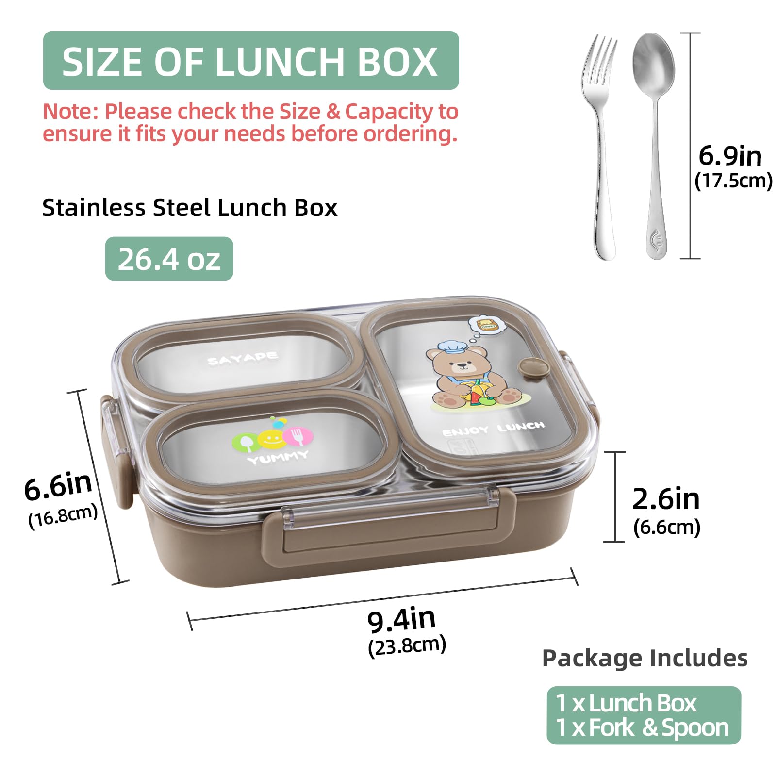 SAYAPE diseño divertido para niños, ideal para meriendas.