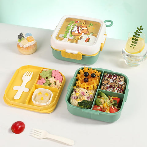 SAYAPE Bento asa integrada de silicona para llevar con comodidad.