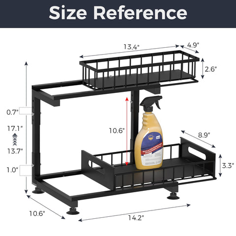 Saydear organizador deslizante para despensa y baño con acceso rápido.