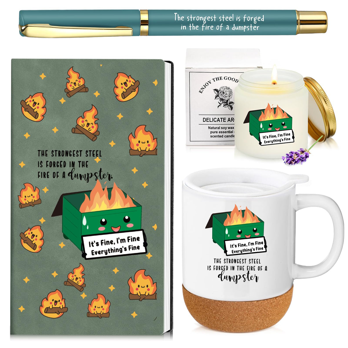 Sayglossy taza Dumpster para agradecer colegas y café matutino.