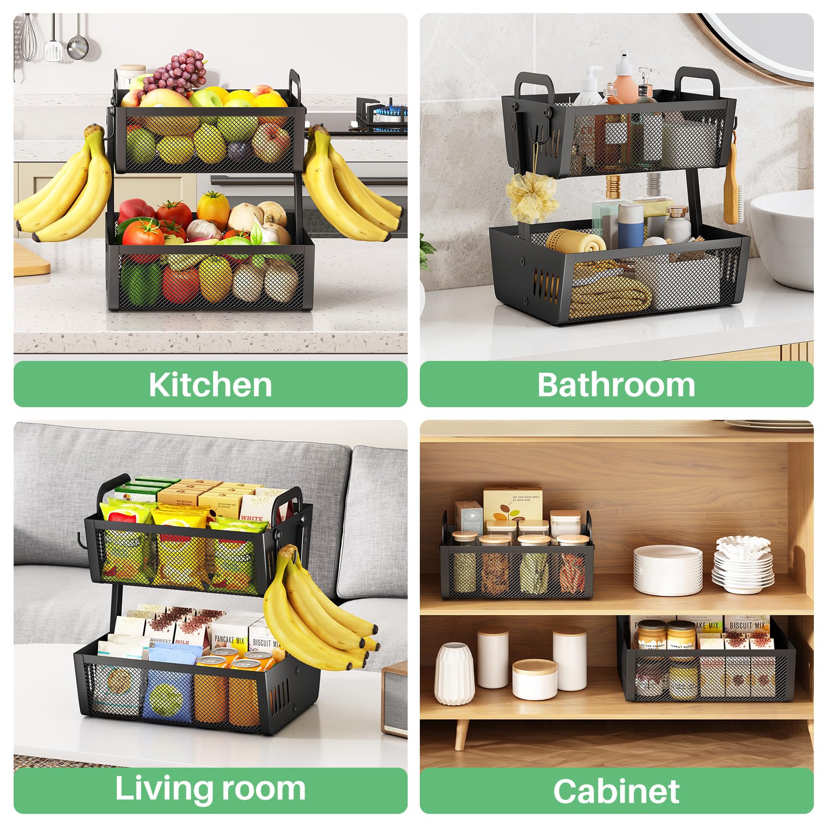 SAYZH Acabado negro con estilo moderno para la cocina.