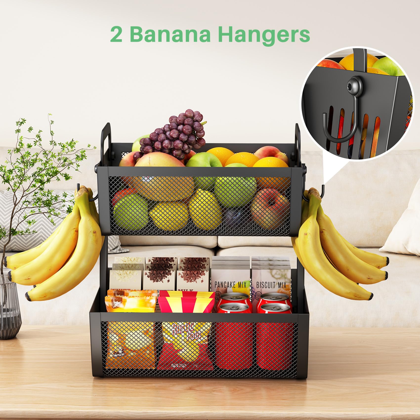 SAYZH Malla aire de la bandeja mantiene las frutas ventiladas.